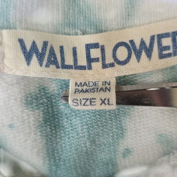 Wildflour Womens Sz XL Green and White Tie-Dye Beachy Resort Wear Tee Shirt Top - Picture 3 of 11